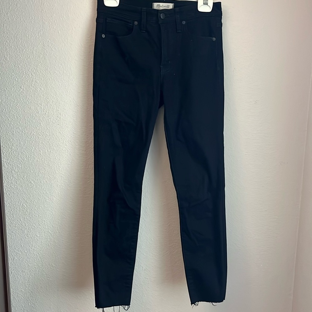 Black Madewell 9” high rise skinny 27